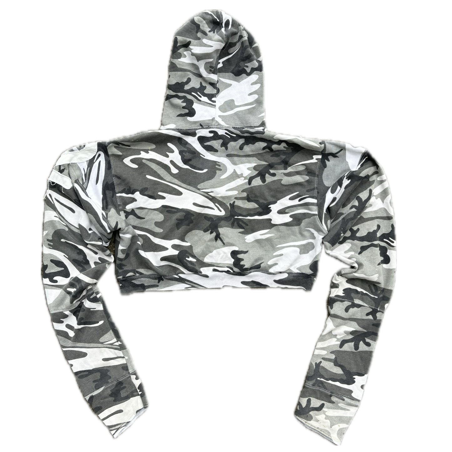 Dalmatian camo hoodie semi crop