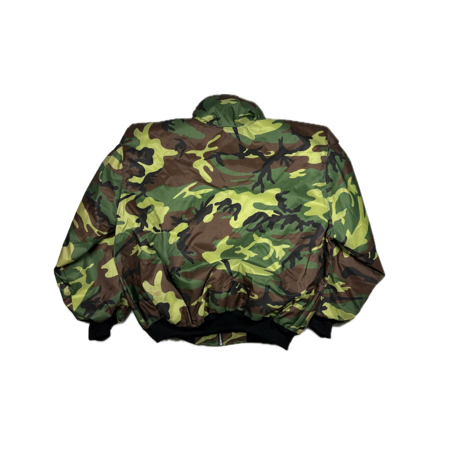 Nylon camo bomber